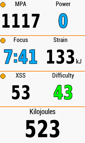 Xert Garmin Fields XSS MPA Focus Strain Difficulty