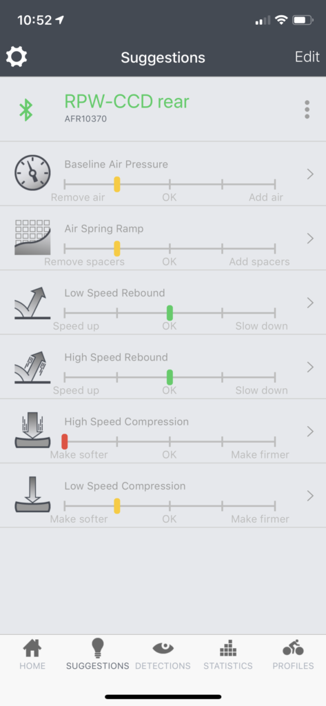 ShockWiz Suspension Tuning App Rear Shock