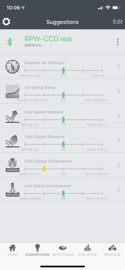 Shockwiz rear suspension post ride suggestions