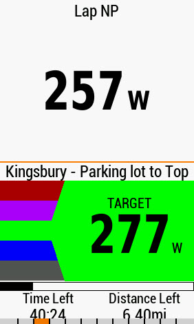 Xert Segment Hunter 277 Watts Epic Day