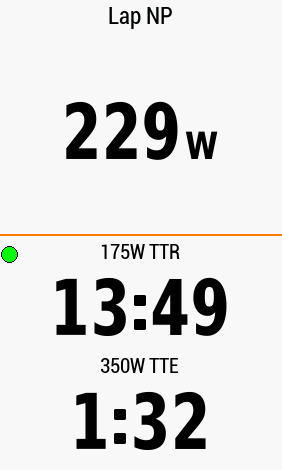 Xert Time-To-Exhaustion 92 Seconds at 350 Watts