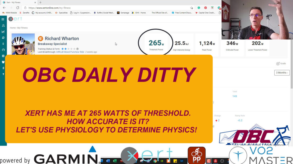 Xert FTP Garmin PerfPro Studio Vo2 Master