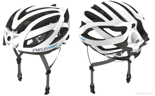 The CycleVision Helmet has front and rear cameras.