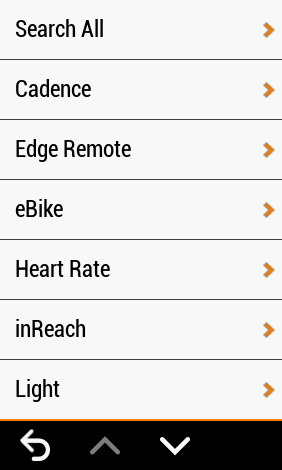 Garmin 1030 Search All Sensor Setting