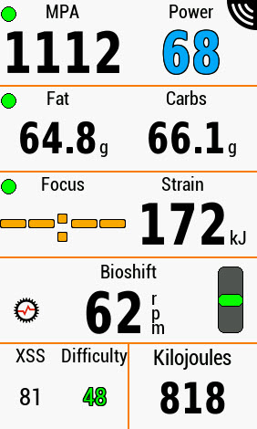 Garmin 1030 Xert Screen