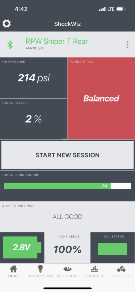 ShockWiz Ride 1 Rear Results