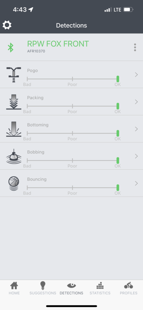 Shockwiz Front Fork recommendations Ride 1 Pueblo State Park.