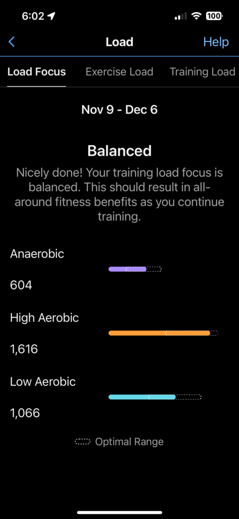 Garmin Load Focus EPOC