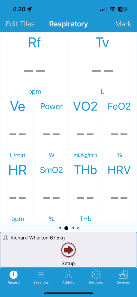 Vo2Master App Metrics