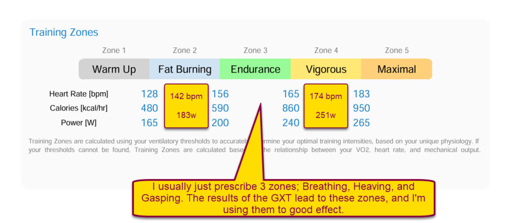 Vo2Master GXT Zone Prescription